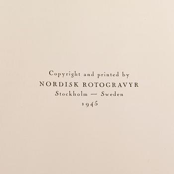 HELENE SCHJERFBECK, mapp med 48 reproduktioner, Gotthard Johansson, numrerad 63/500, Nordisk Rotogravyr Stockholm 1945.