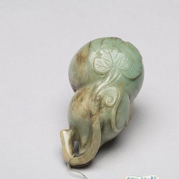 KOPPAR, tre stycken, bl.a. nefrit. Kina.