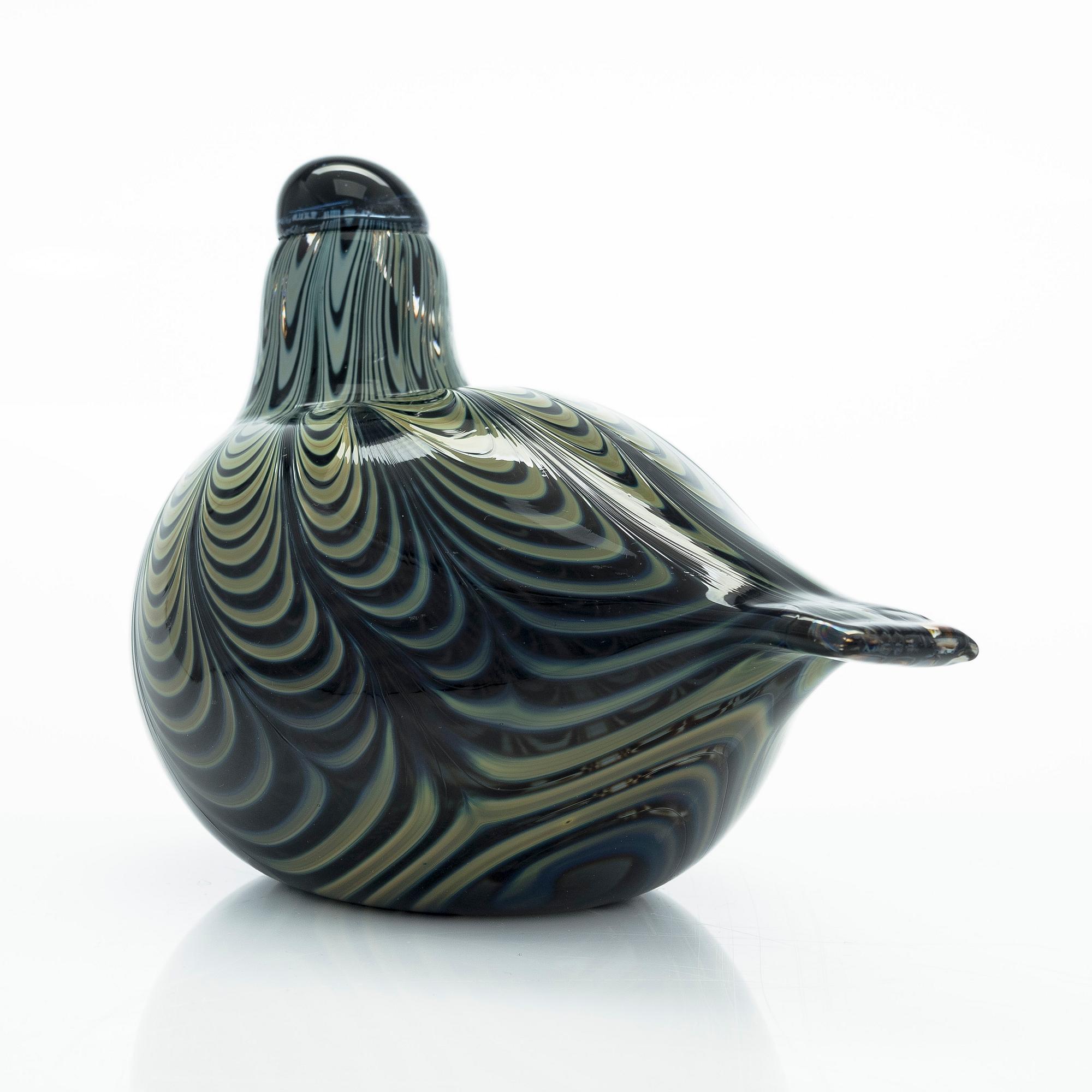 Oiva Toikka, A glass bird, 'Jänkätirri', signed O. Toikka Nuutajärvi.