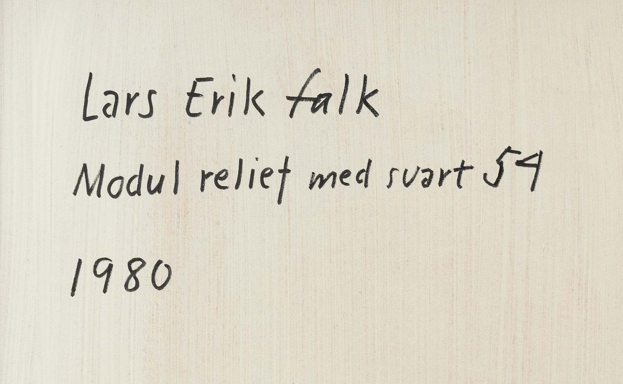Lars Erik Falk, "Modul relief med svart 54".