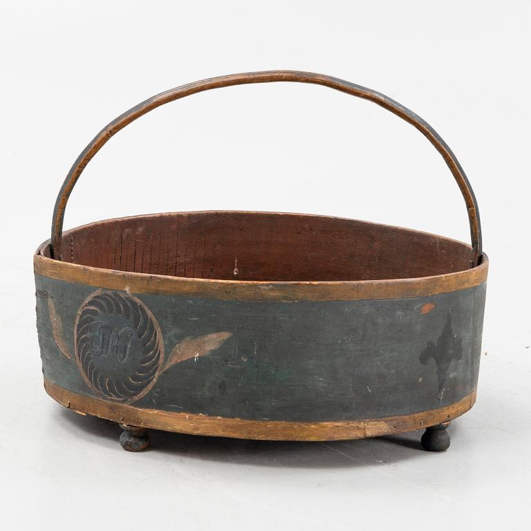 Förningskorg, Hälsingland, daterad 1820.