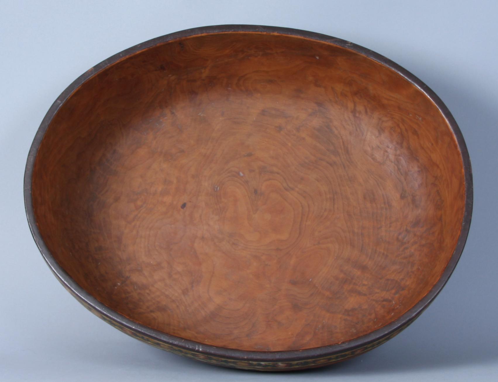 SKÅL, trä, allmoge, märkt 1893.