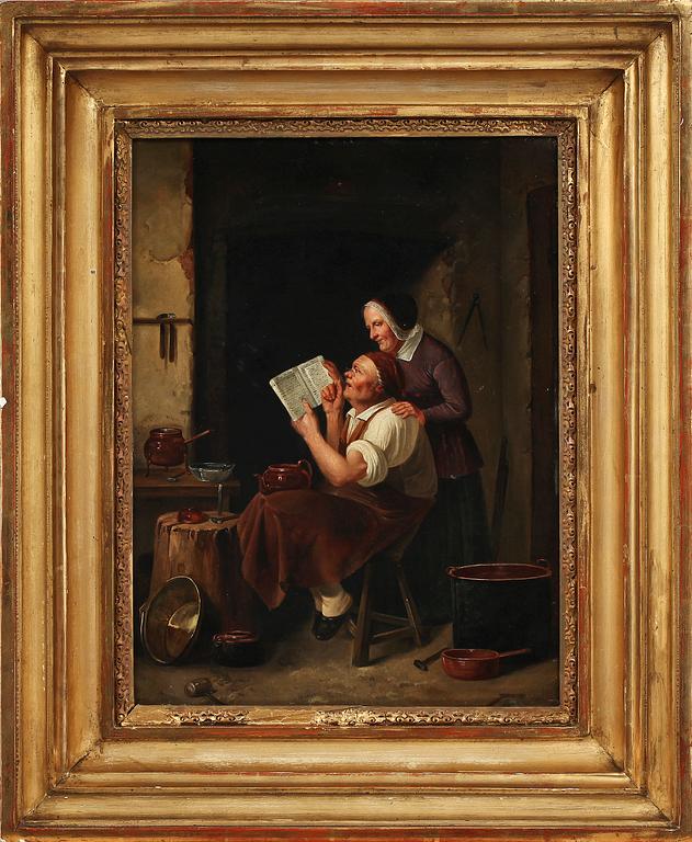 OKÄND KONSTNÄR, olja på duk, 1800-tal.