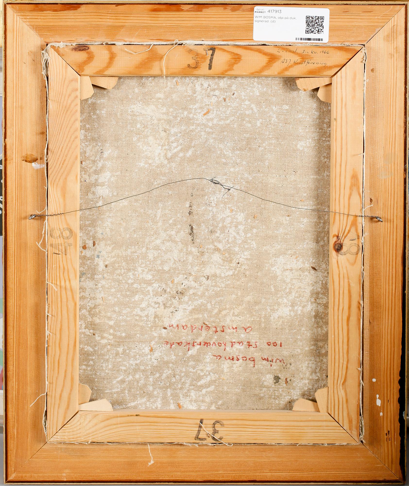 WIM BOSMA, olja på duk, signerad.