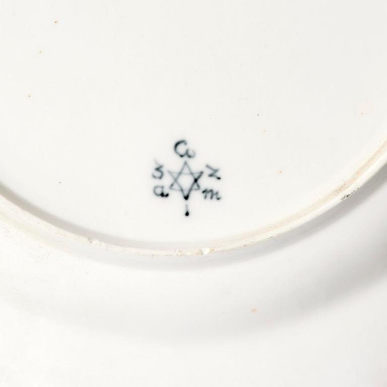 A set of two Nymphenburg plates, Germany, 18th century.