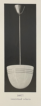Harald Notini, taklampa, modell "10977", Arvid Böhlmarks Lampfabrik, 1930-40-tal.