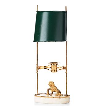 81. A late Gustavian early 19th century table lamp.