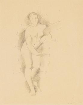 Aina Marmén, pencil on paper, signed.