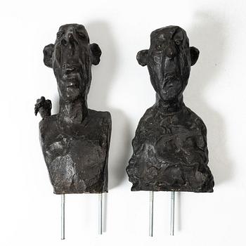 Sture Collin, A pair of bronze busts.