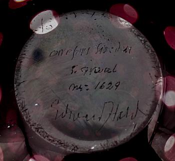 VAS, glas, slipgraal, Edward Hald, Orrefors, sign o nr 1629.