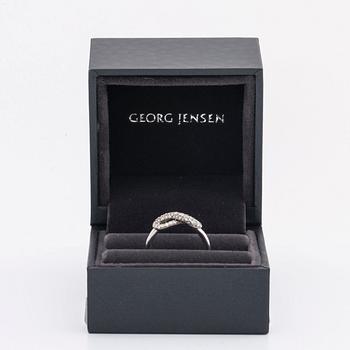 GEORG JENSEN RING sterling silver och briljanter 0,25 ct totalt G VS, original etui, box, kvitto o värderingsintyg.