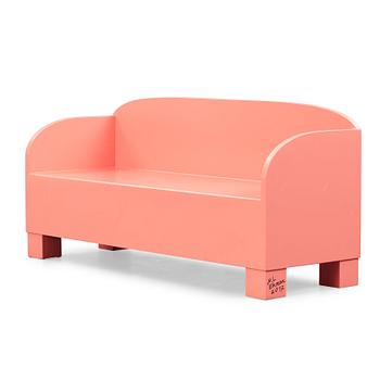 63. Marie-Louise Ekman, a bench/sofa, executed for the Marie-Louise Ekman exhibition at Moderna Museet, Stockholm 2017.