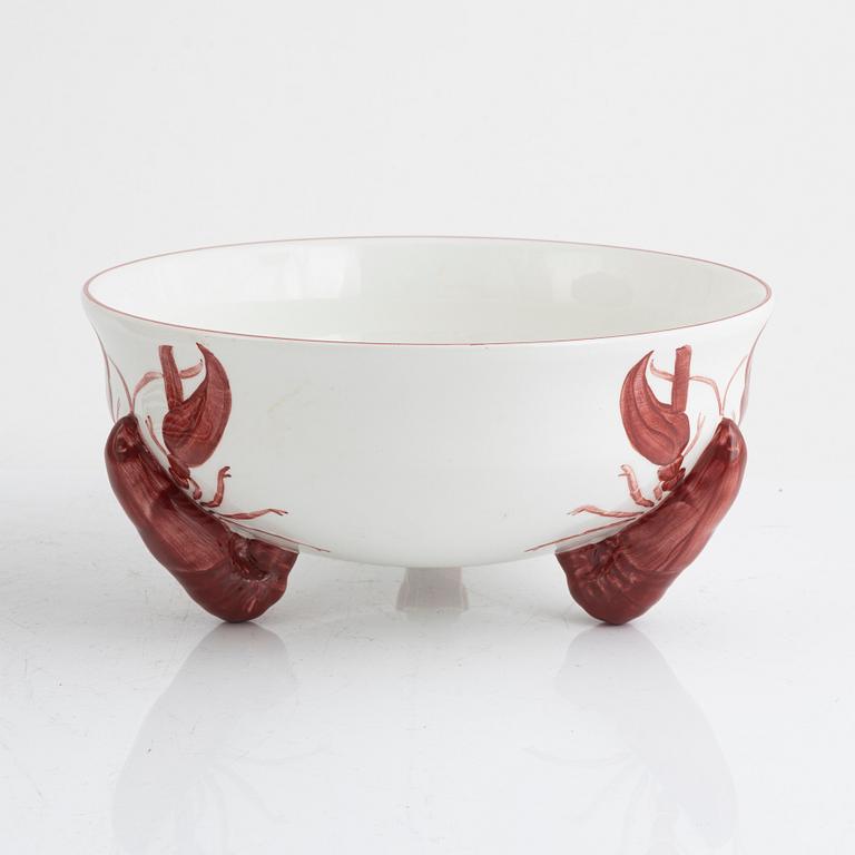 Alf Wallander, crayfish service, 13 pieces, earthenware, Rörstrand.