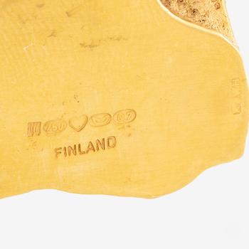 A Björn Weckström, necklace, "It Rains in the Mountains", necklace 18K gold with moss agate. Lapponia 1969. 40 g.