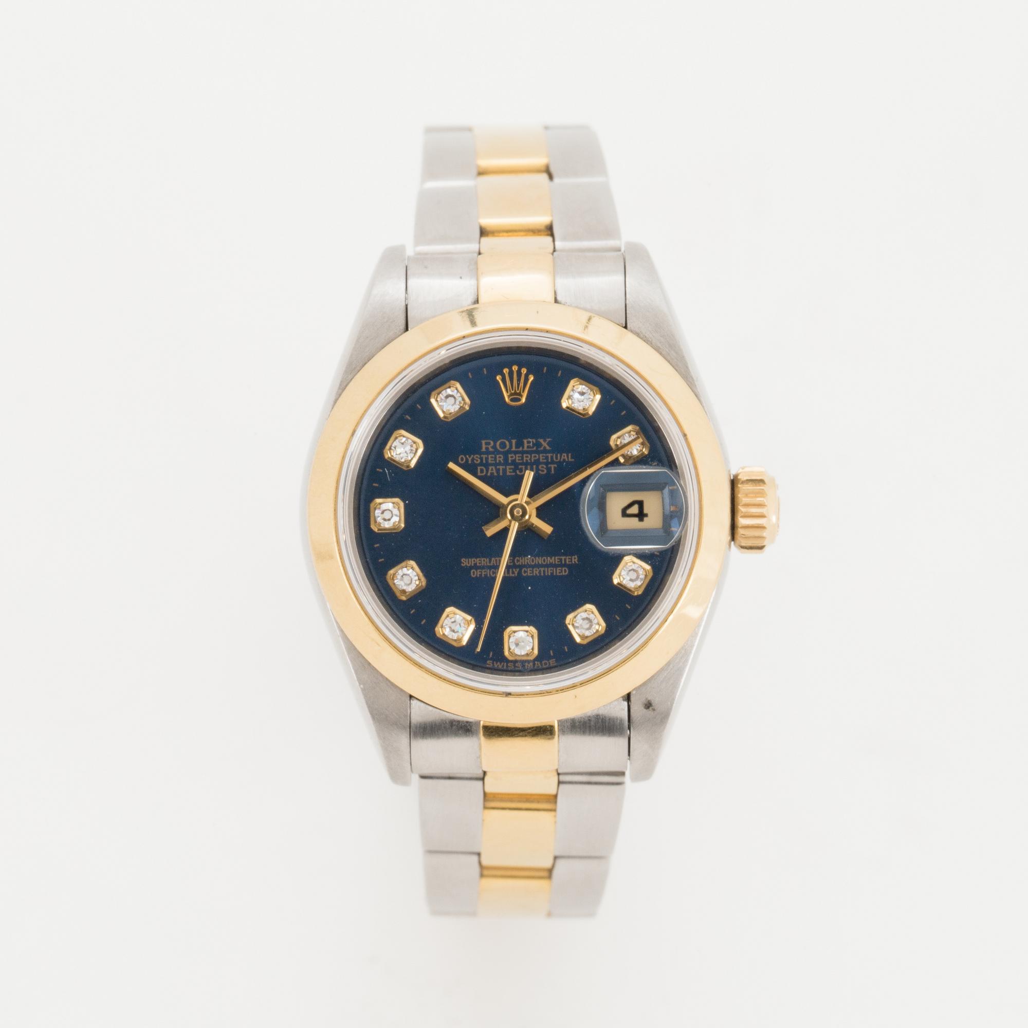 Rolex, Oyster Perpetual, Datejust, Chronometer, wristwatch, 26 mm.