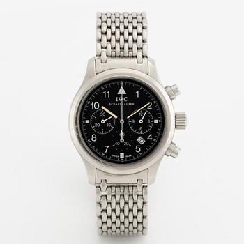 IWC, Schaffhausen, Pilot's chronograph, Mecaquartz, wristwatch, chronograph, 36 mm.