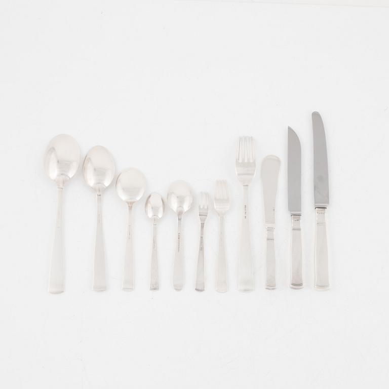 A silver cutlery set, 69 pieces "Rosenholm", GAB and 10 pieces "Flavia, Erik Fleming, Stockholm.