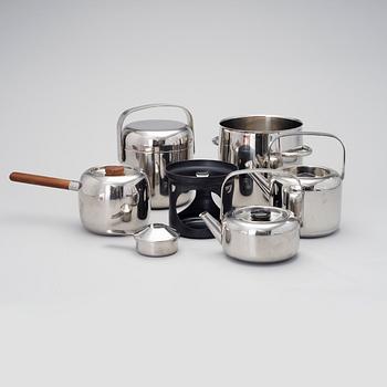 TIMO SARPANEVA, OPA-SERIES OF STEELWARE, 5 PIECES. Designed in 1970.