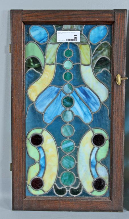 DÖRRAR, 2 st, glas, 1900-talets första hälft.