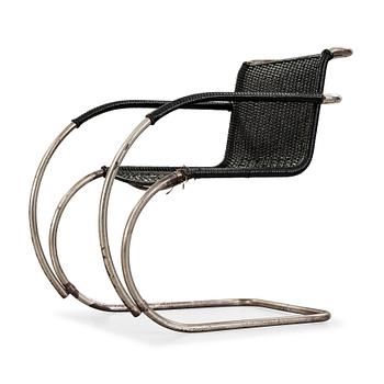 143. Ludwig Mies van der Rohe, a 'MR 20' armchair, Berliner Metallgewerbe Josef Müller or Bamberg Metallwerkstatten, ca 1927.