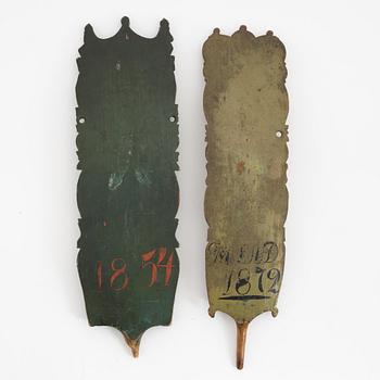 A set of four pieces of Swedish provincial handicraft, 19th century.