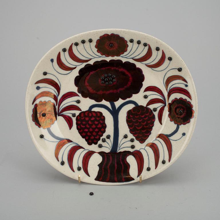 DEKORATIONSFAT, keramik, "Rose", Birger Kaipiainen, 1388/2000, Arabia 1980.