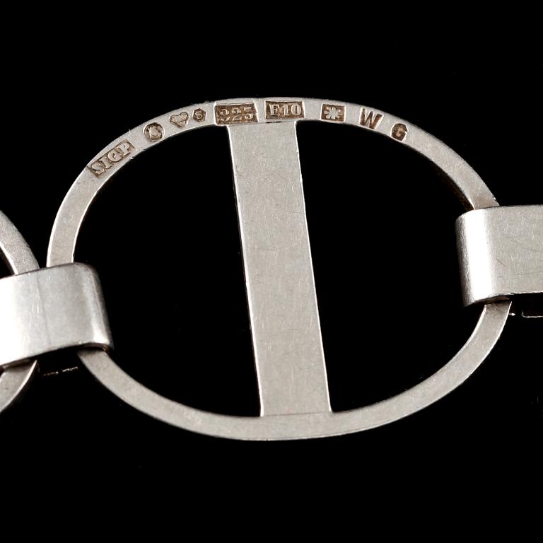 A Sigurd Persson sterling necklace and bracelet, Stockholm 1979.