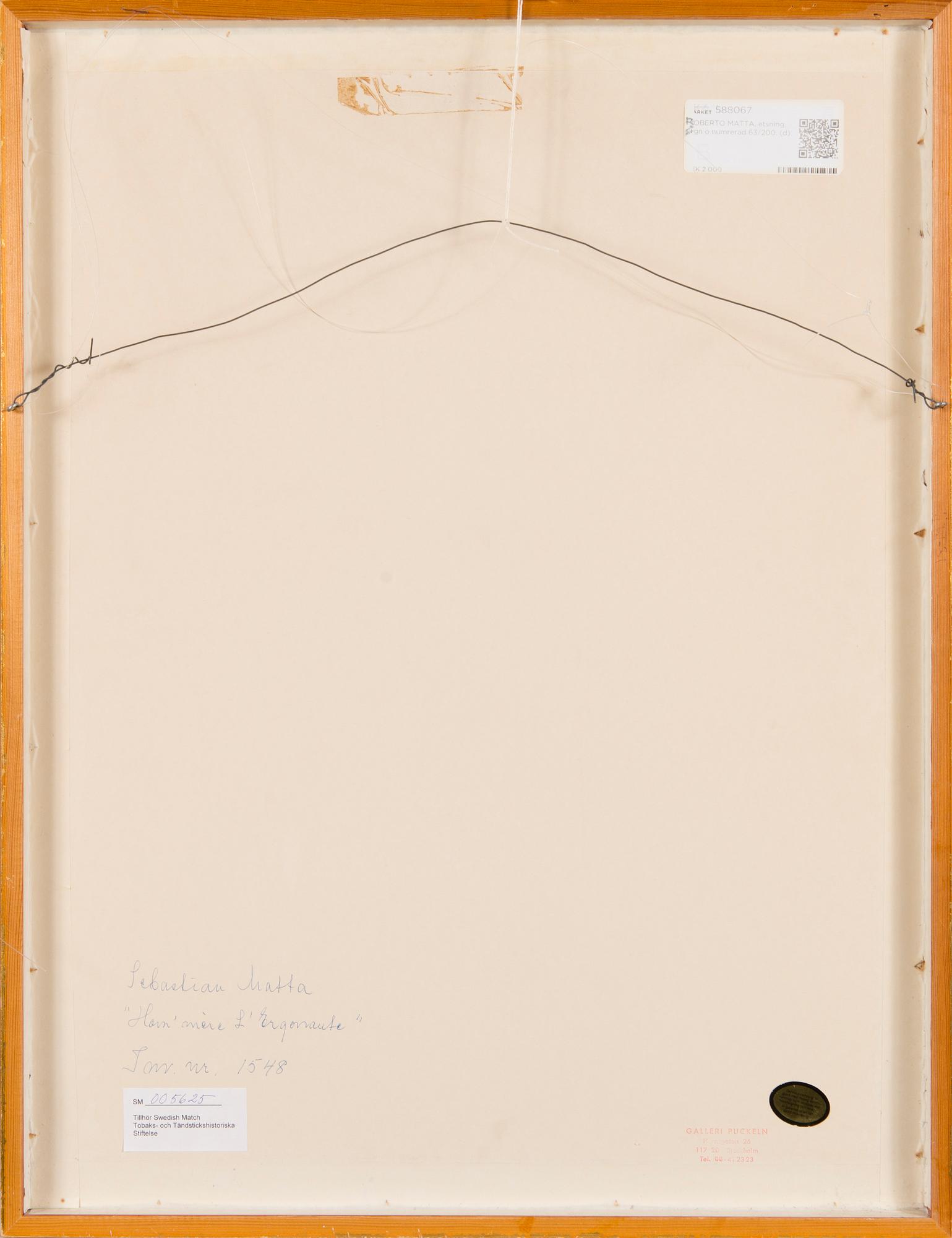 ROBERTO MATTA, etsning, signerad och numrerad 63/200.