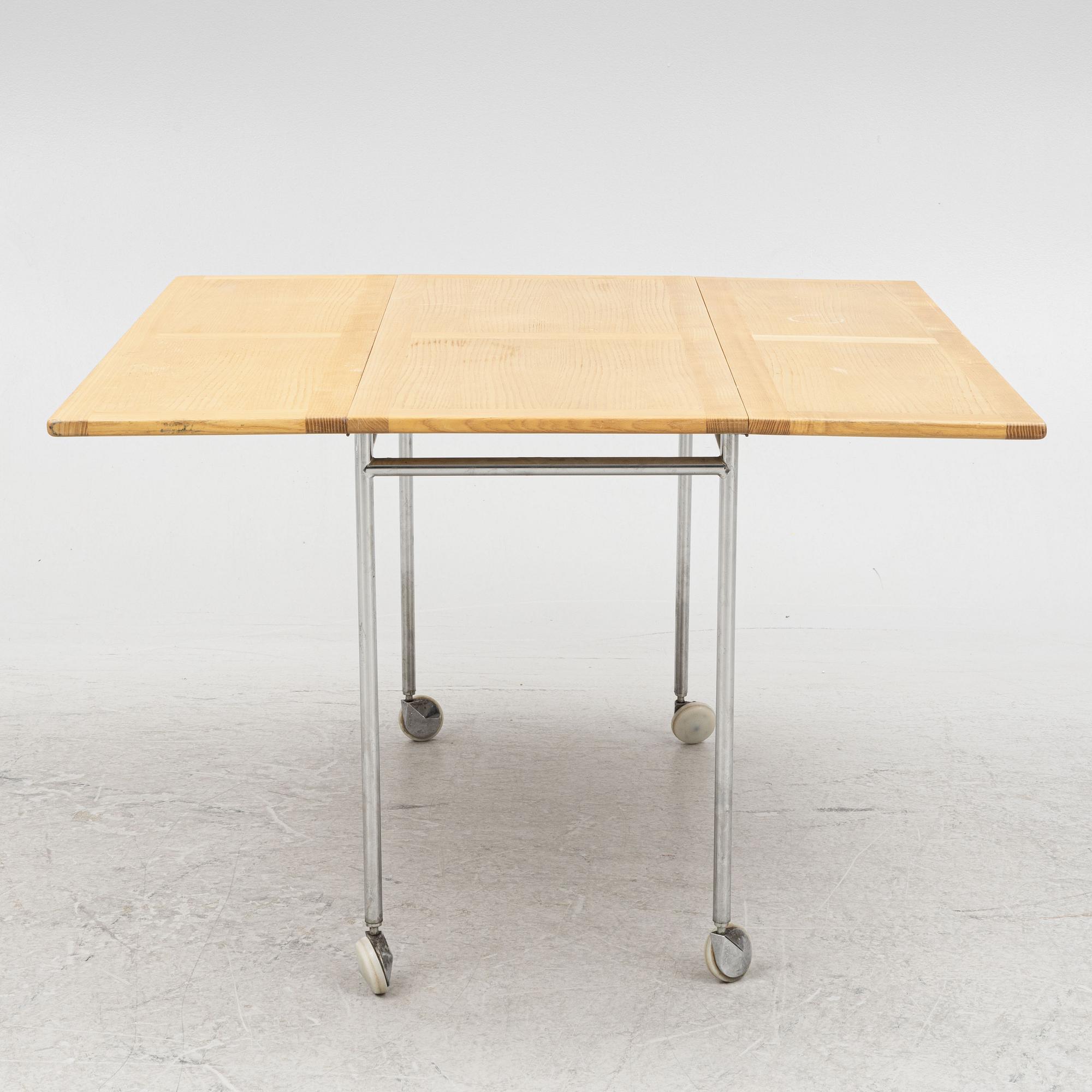 Bruno Mathsson, klaffbord / rullbord, "Berit", Mathsson International, Värnamo, 1965.
