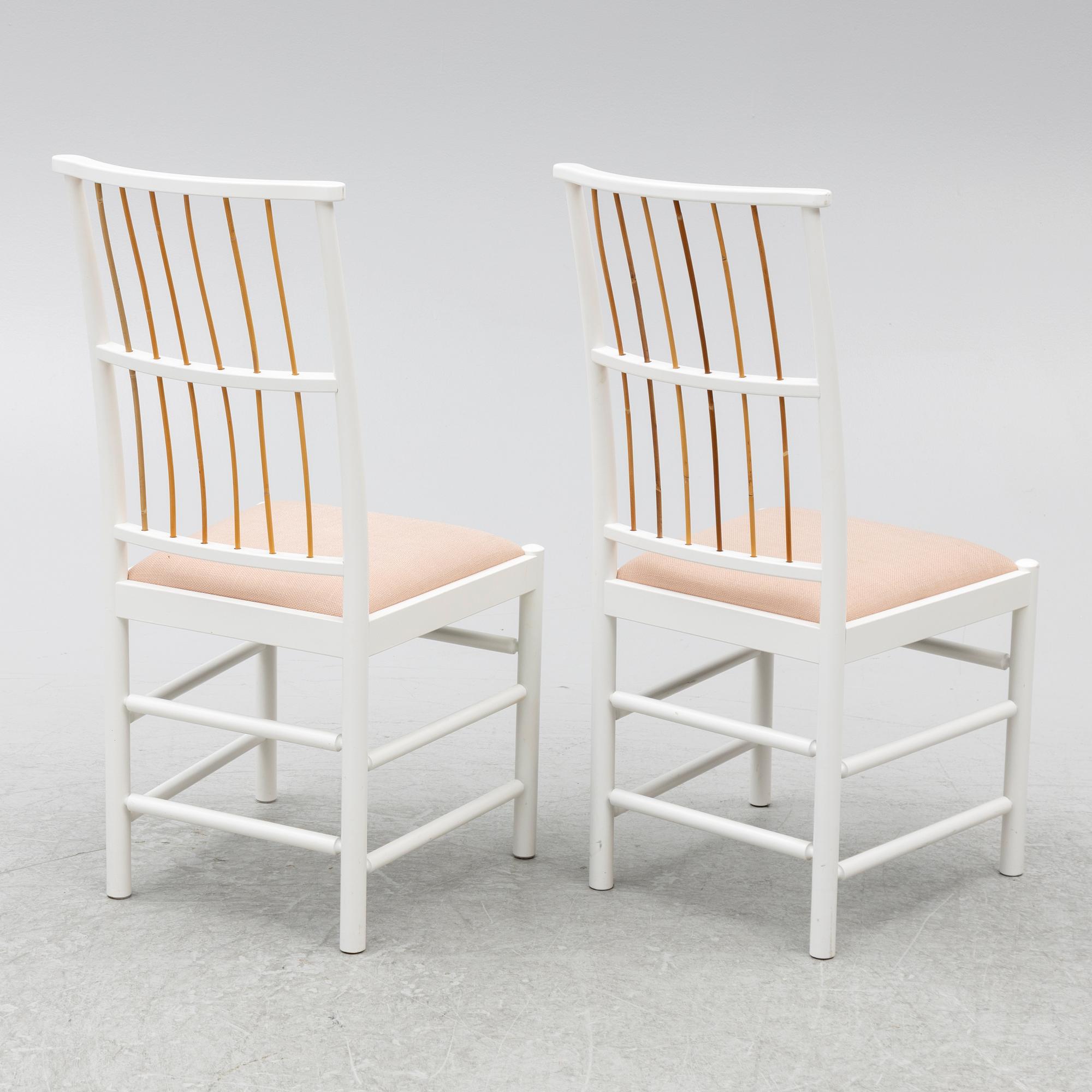 Josef Frank, Chairs, 4 pcs, model B 2025, Svenskt Tenn, after 1985.