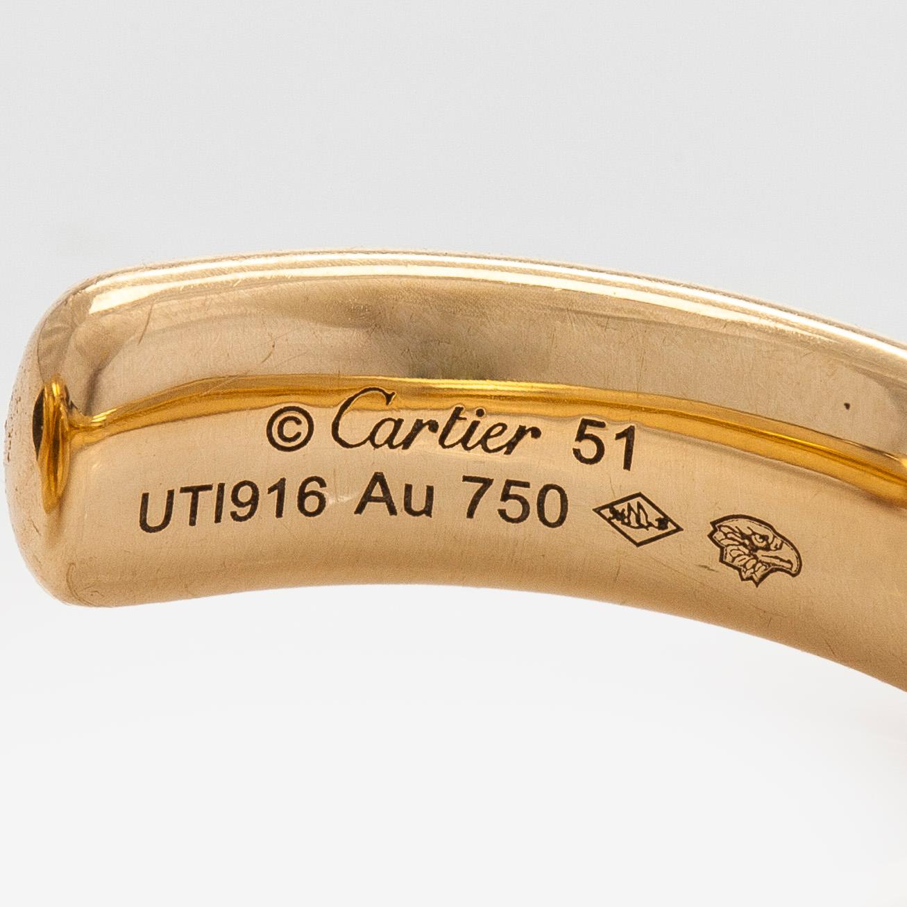 Cartier, ring, "Panthère de Cartier", liten modell, 18K guld, onyx och tsavoriter.