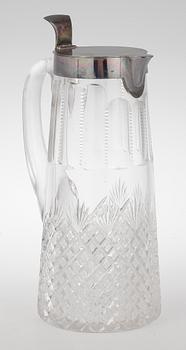 VINKANNA, silver samt glas, Alexander Benediktowitsch Ljubawin, St Petersburg, Ryssland. Tidigt 1900-tal.