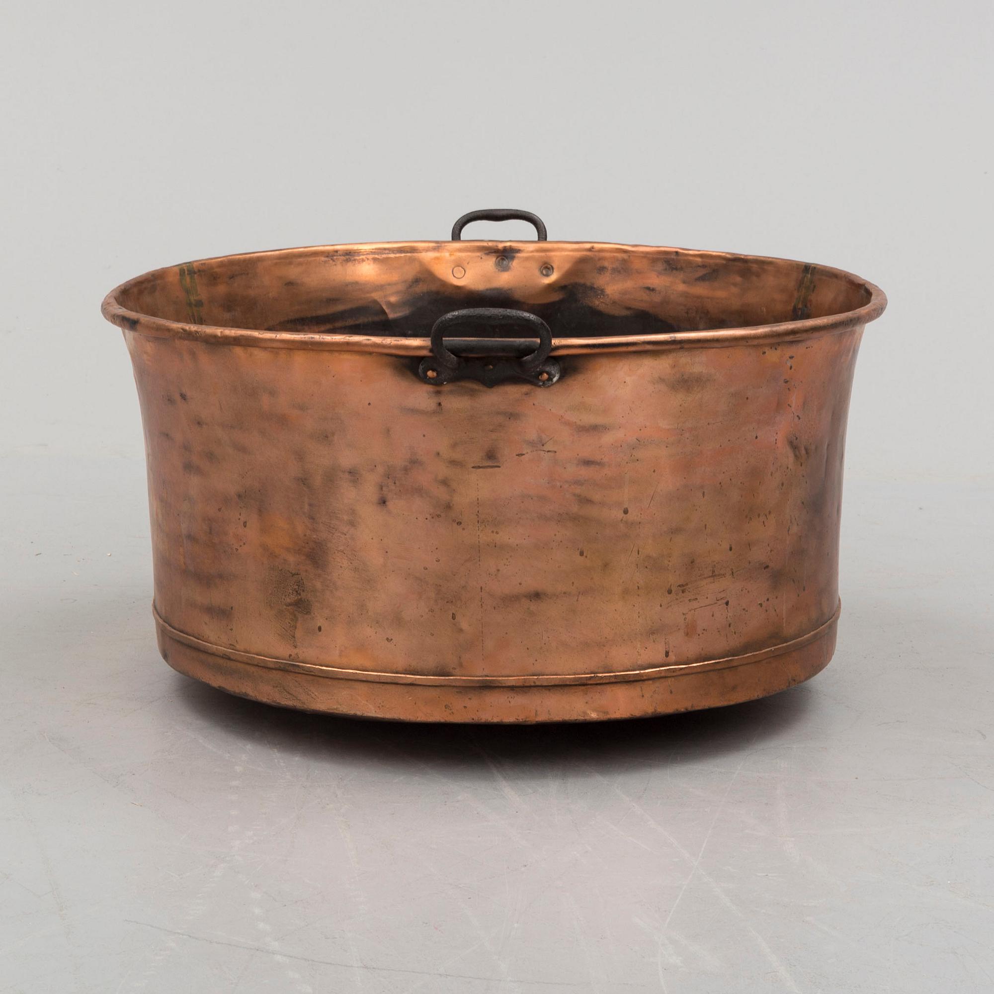 a circa 1900 copper barrel.
