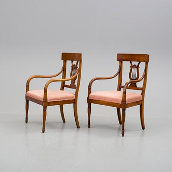 KARMSTOLAR, ett par, Karl-Johan, 1800-talets första hälft.
