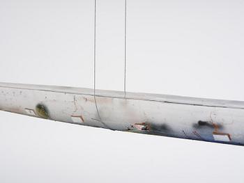 Bertil Vallien, a monumental sand cast glass sculpture of a boat, Kosta Boda, Sweden, 21st century.