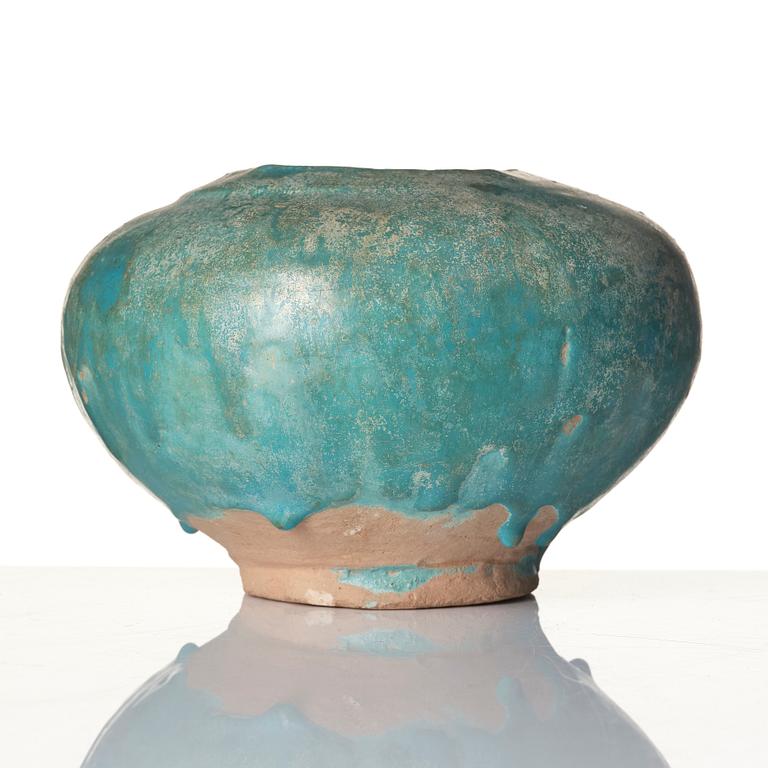 A Kashan pottery jar.