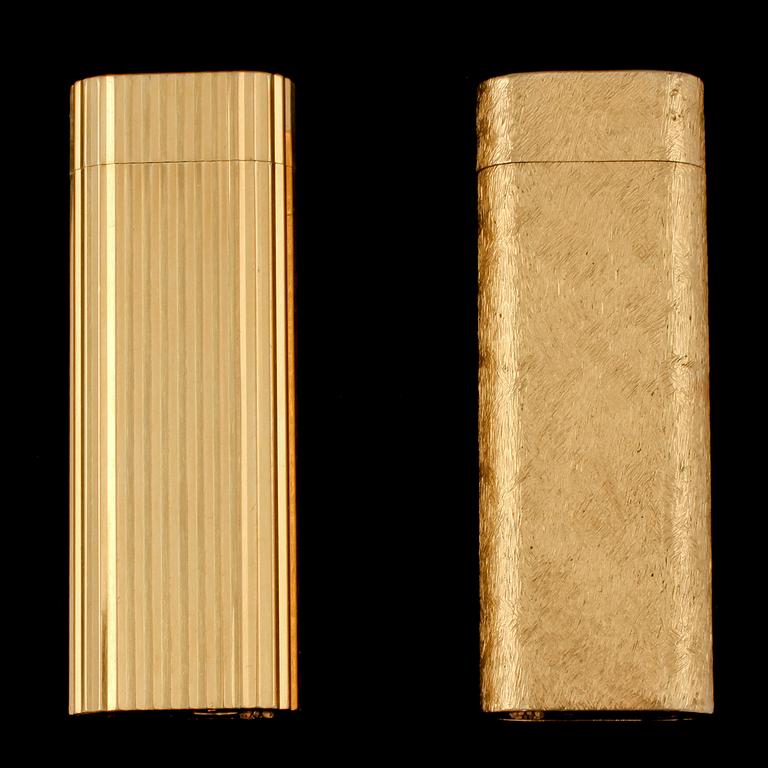 CIGARETTÄNDARE, 2st, doublé, Cartier, 1900-talets fjärde kvartal.