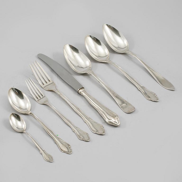 BESTICK, 40 st, silver, 1800/1900-tal. Vikt ca 1 950 gram.