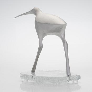 Tapio Wirkkala, a 'Sandpiper' bird sculpture, stamped Kultakeskus Oy Made in Finland Design: Tapio Wirkkala.