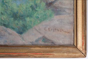 ELIAS ERDTMAN, oljemålning på duk. Signerad.