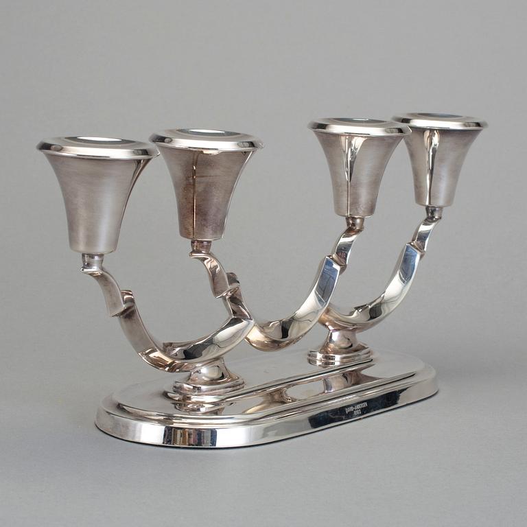 KANDELABER, silver, David Andersen, Norge, 1900-talets andra hälft.