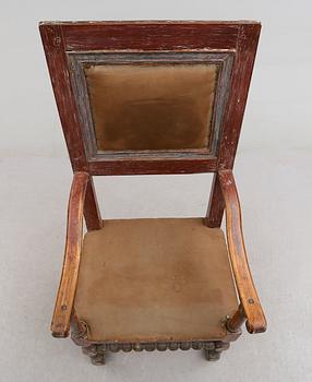 KARMSTOL, barock, 1700-tal.