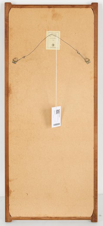 A Swedish teak mirror, Fröseke Nybrofabriken, 1950s / 60s. Signed with label.