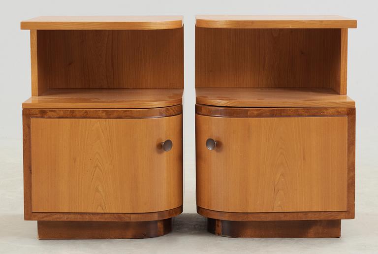 SÄNGBORD, ett par, art deco, 1900-talets första hälft.