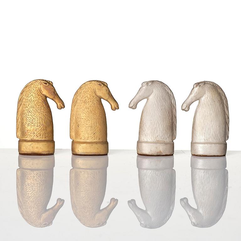 Stig Lindberg, a rare 32-piece stoneware chess set, Gustavsberg Studio 1970s.