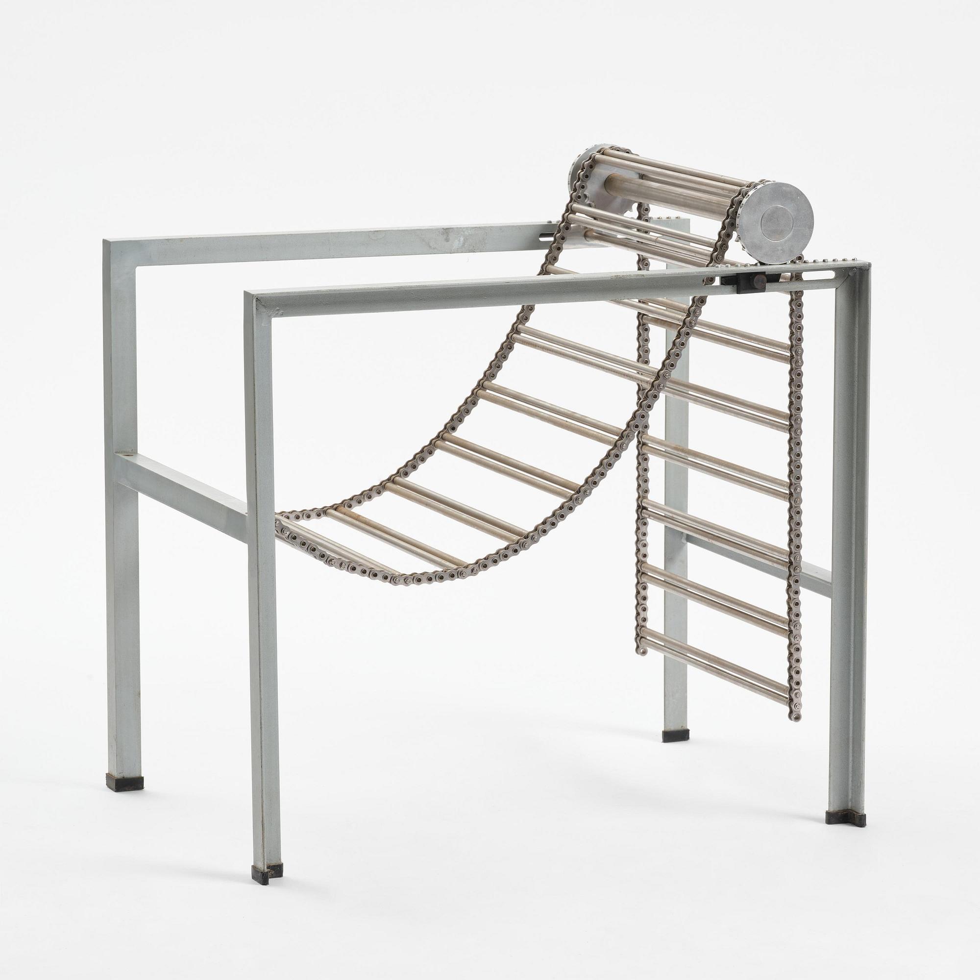 Paolo Pallucco, & Mireille Rivier, fåtölj, "Barba D'Argento", Pallucco, Italien, efter 1986.