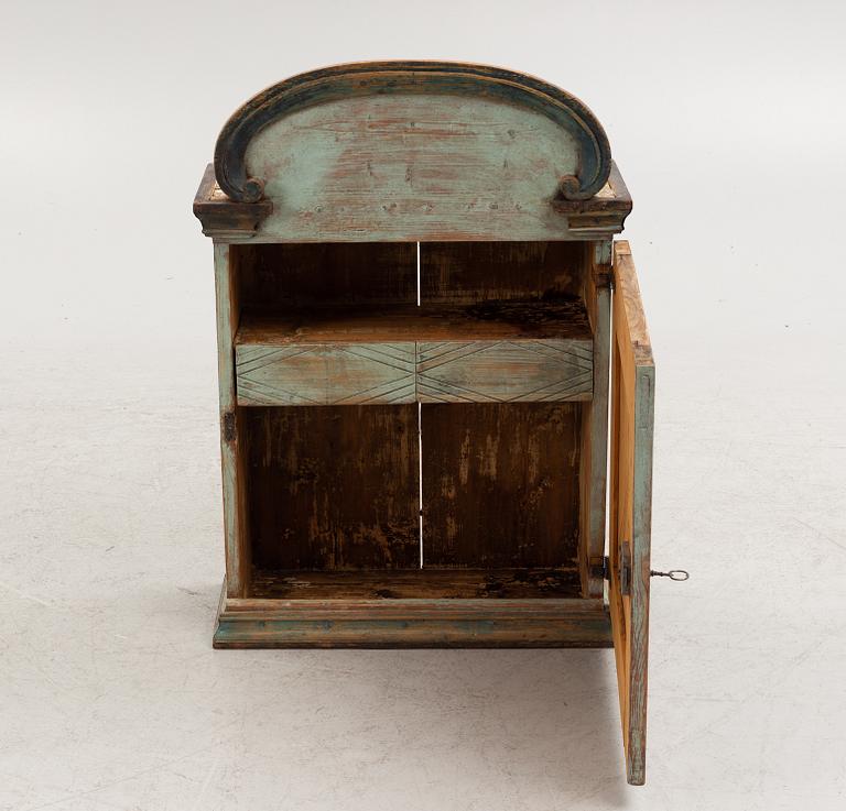 A Painted Hanging Cabinet, 19th Century, probably Österbotten, Finland.