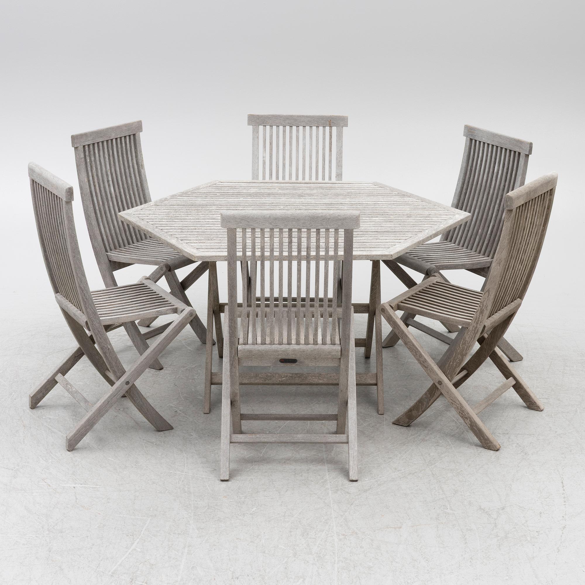 A Gunilla Norin garden set, 'Viken' by Berga Form, Sweden, 1990's/early 2000's.