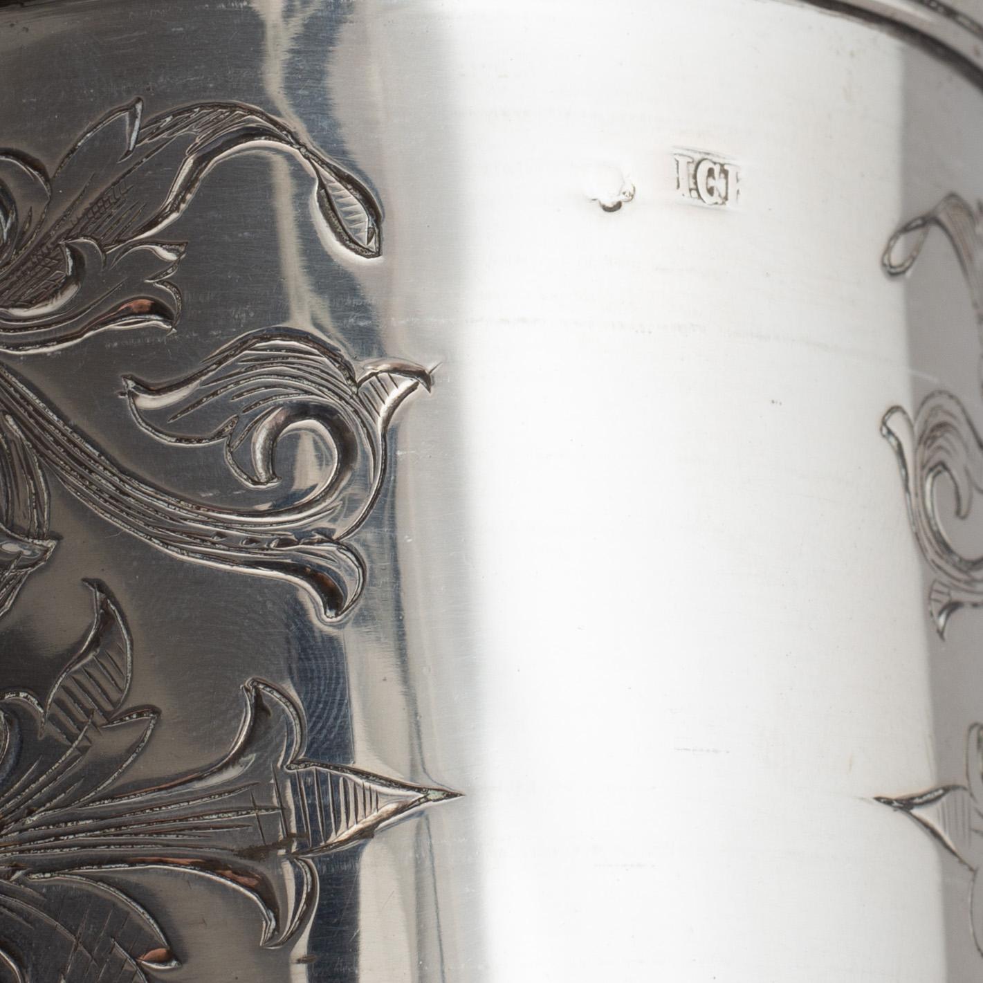 An Austrian late 19th century / early 20th century silver beaker, marked JC Klinkosch (Vienna).