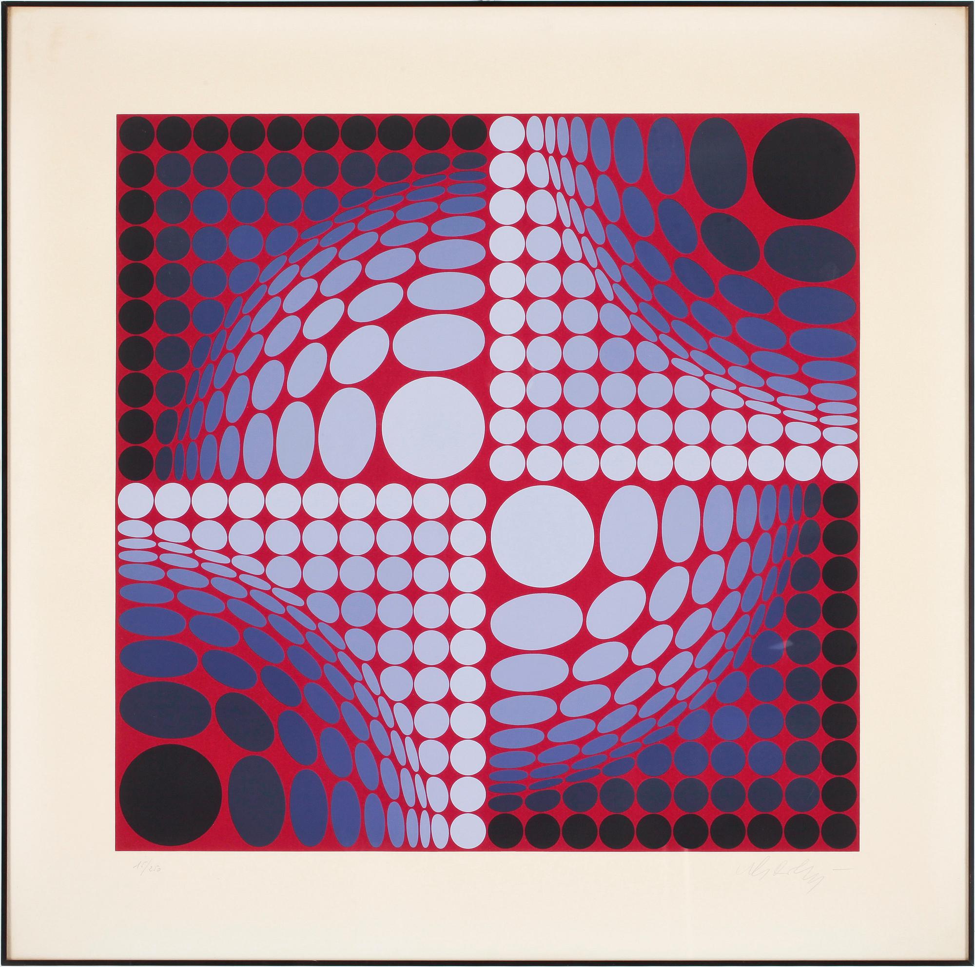VICTOR VASARELY, färgseriegrafi, sign o numr 15/250.
